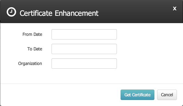 Customize service certificate